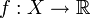 f:X \to \mathbb{R}