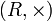 \left(R, \times \right)