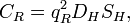C_R = q_R^2 D_H S_H, \