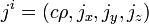 ~j^i = (c \rho,j_x,j_y,j_z)
