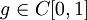 g \in C[0,1]