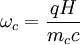 \omega_c = \frac{qH}{m_cc}