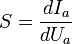 S={dI_a \over dU_a}