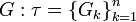 G:\tau =\left\{ {{G}_{k}} \right\}_{k=1}^{n}