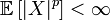\mathbb{E}\left[|X|^p\right] &amp;lt; \infty