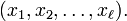(x_1,x_2,\dots,x_\ell).