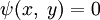 \psi(x,\;y)=0