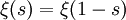 \ \xi(s)=\xi(1-s)