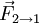 \vec{F}_{2 \to 1}