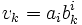 v_k= a_ib^i_k
