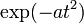 \exp(-at^2)\,