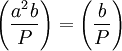 \left(\frac{a^2b}{P}\right) =\left(\frac{b}{P}\right)