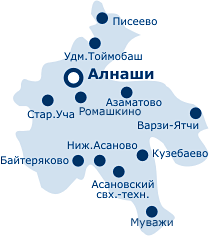 Алнашский район, карта