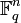 \mathbb{F}_q^n