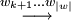 {\stackrel{w_{k+1}\ldots w_{|w|}}{\longrightarrow}}