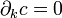 \partial_k c=0
