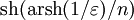 \mathop{\mathrm{sh}}(\mathop{\mathrm{arsh}}(1/\varepsilon)/n)