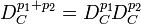 D_C^{p_1+p_2}=D_C^{p_1}\!D_C^{p_2}
