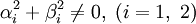 \alpha_i^2+\beta_i^2\ne 0,\;(i=1,\;2)