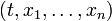 (t,x_1,\dots,x_n)