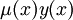 \mu(x) y(x)\!