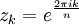 z_k=e^\frac{2\pi ik}{n}