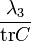 \frac{\lambda_3}{\operatorname{tr} C}