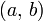 (a,\, b)