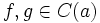 f,g \in C(a)