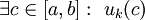 \ \exist c\in [a, b]:~u_k(c)