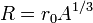 ~R={r_0}{A^{1/3}}