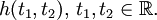 h(t_1, t_2) \mbox{, } t_1, t_2 \in \mathbb{R}.