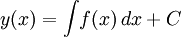 y(x)=\int\! f(x)\,dx+C