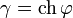 \gamma=\mathrm{ch}\,\varphi