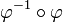 \varphi^{-1}\circ\varphi