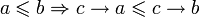 a \leqslant b \Rightarrow c \to a \leqslant c \to b