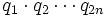 q_1\cdot q_2\cdots q_{2n}