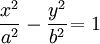 \frac{x^2}{a^2}-\frac{y^2}{b^2}\!=1