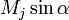 ~M_j \sin \alpha