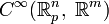 C^\infty(\mathbb{R}^n_p,\;\mathbb{R}^m)