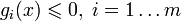 g_i(x)\leqslant 0,\;i=1\ldots m