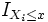 I_{X_i\leq x}\!