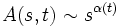 A(s,t) \sim s^{\alpha(t)}