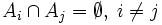 A_i \cap A_j = \emptyset,\; i\not= j