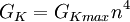 ~G_K = G_{Kmax} n^4