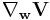  \nabla_{\mathbf w} \mathbf V 