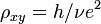 ~\rho_{xy}=h/\nu e^2