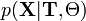 p(\mathbf X|\mathbf T, \Theta)
