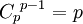 {C_p}^{p-1}=p