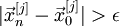 |\vec{x}^{[j]}_n-\vec{x}^{[j]}_0|&amp;gt;\epsilon